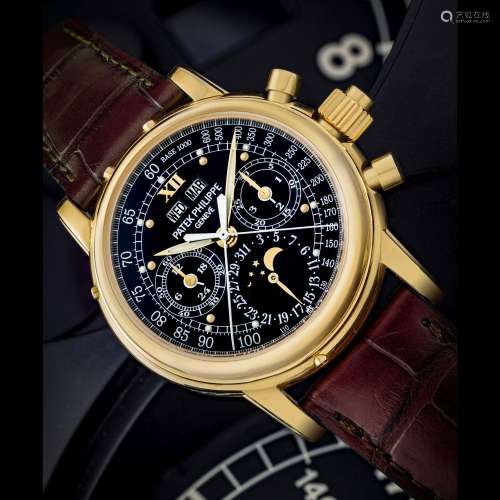 PATEK PHILIPPE. AN IMPORTANT AND POSSIBLY UNIQUE 18K GOLD SP...