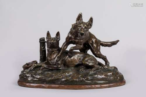 Pierre Varnier (1826-1890)<br />
« Chiens de berger »<br />
...