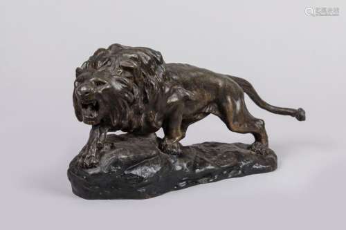 Thomas Cartier (1879-1943)<br />
« Lion à l'affût »<br />
Su...