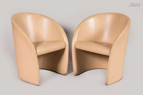 Lella et Massimo Vignelli <br />
Série de quatre fauteuils m...