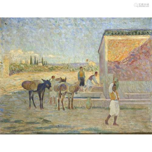 ERNEST V. BRANDT (1880-1957)<br />
PORTEURS D'EAU TUNISIENS<...