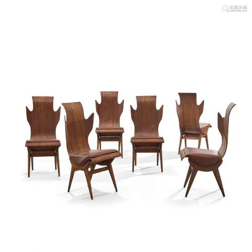 SEI SEDIE PER POZZI E VERGA - Six chairs for Pozzi e Verga