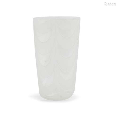 Vaso 'Graffito diafano bianco' per Barovier & Toso - 'Gr...