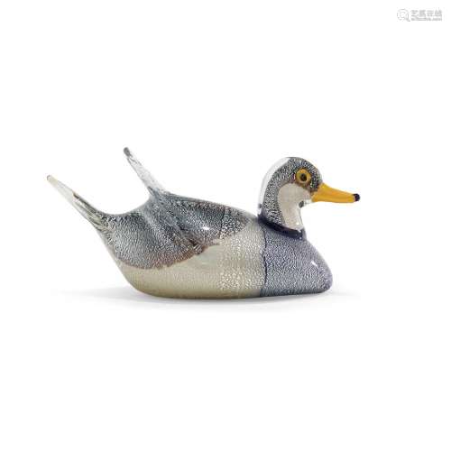 Figura di anatra  Murano fine del XX secolo  - Duck sculptur...