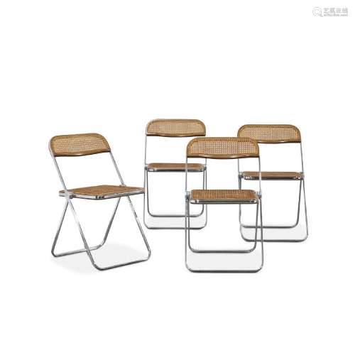Quattro sedie 'Plia' per Anonima Castelli - Four 'Plia' chai...