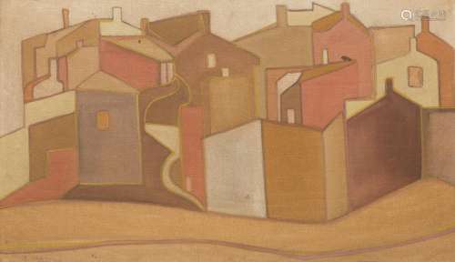 【*】Zubeida Agha (Pakistani, 1922-1997) Untitled (Cityscape)