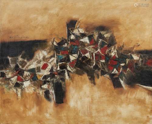 【*】Ghulam Rasool Santosh (Indian, 1929-1997) Untitled (Enlig...