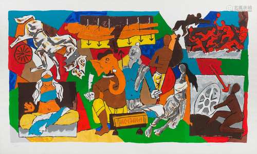 【*】Maqbool Fida Husain (Indian, 1915-2011), 2002 Mahabharat ...