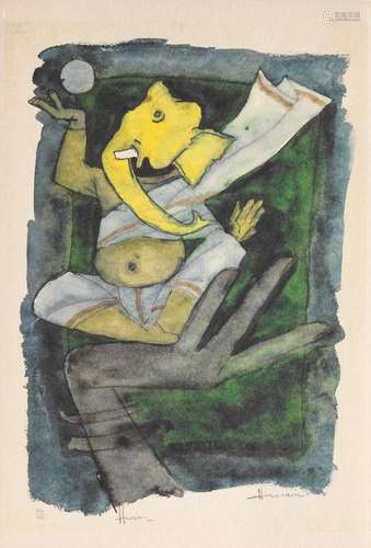 【*】Maqbool Fida Husain (Indian, 1915-2011) Ashta Vinayak