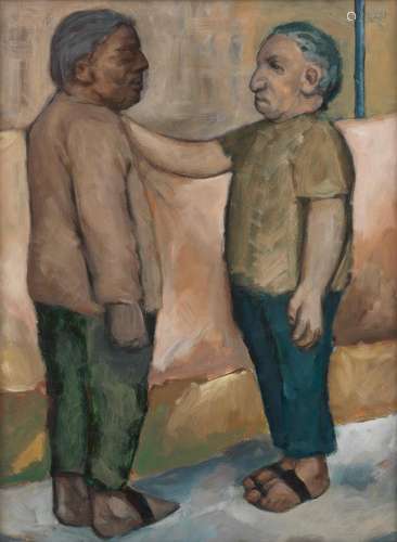 Shanti Panchal (Indian, B. 1951) Untitled (Two Men)