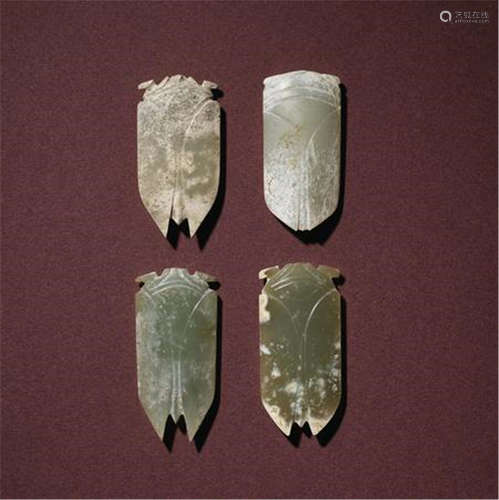 FOUR JADE CICADASWESTERN HAN DYNASTY (206 BC-AD 8)