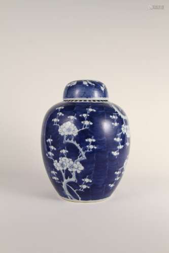 A Chinese blue-and-white ice plum jar of the 19th-20th centu...