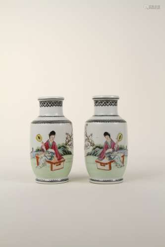 A bottle of pastel figures for the Chinese 20th-21st century