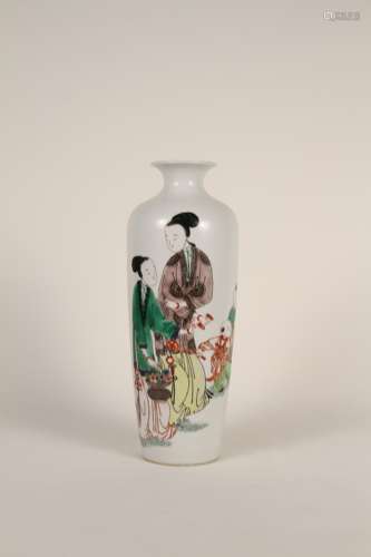 A Chinese 18th-19th century multicolored figure bottle appre...