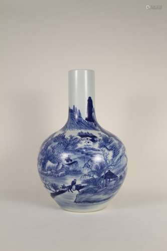 An 18th-century Chinese blue and white landscape celestial g...