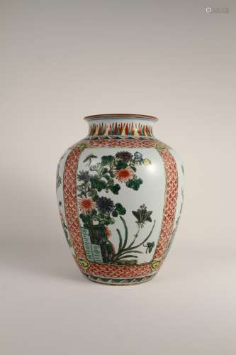 A Chinese 19th century floral vase
