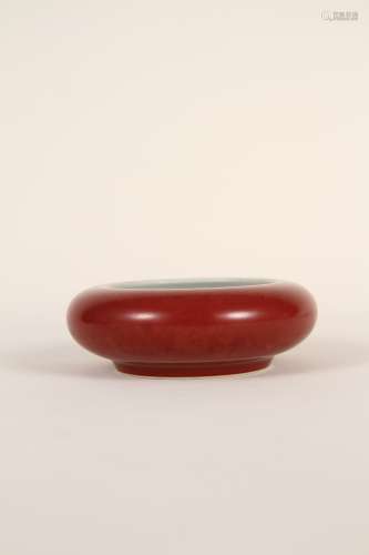 A Chinese 19th-century red-glazed bowl
