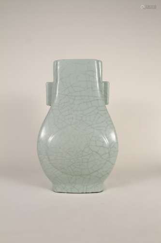 A Chinese official glazed ear bottle from the 18th-19th cent...