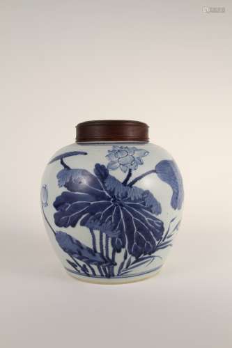 Blue and white lotus pots in China from the 19th to 20th cen...
