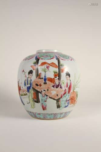 A Chinese 20th century pastel flower and bird jar