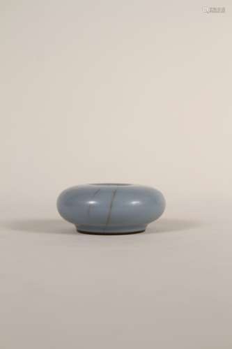 A Chinese 18th-19th century sky blue glazed water bowl