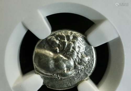 古希腊 回首狮半德拉克马银币