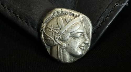 古希腊 阿提卡头盔雅典娜银币