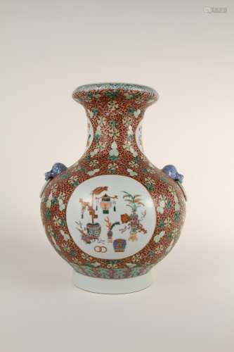 A Chinese 20th century multicolored window viewing bottle