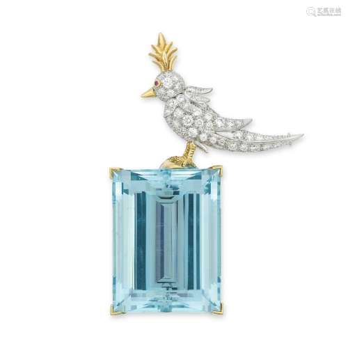 TIFFANY & CO. BY JEAN SCHLUMBERGER AQUAMARINE, DIAMOND A...