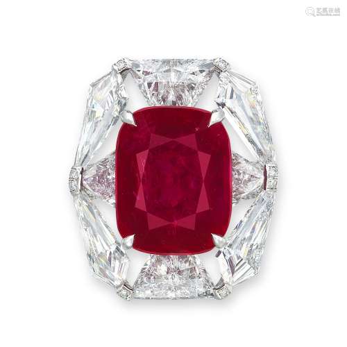 MAGNIFICENT RUBY AND DIAMOND RING, BY BOGHOSSIAN2000s