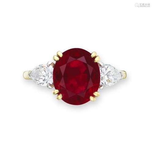 IMPORTANT CARTIER RUBY AND DIAMOND RING