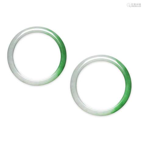 PAIR OF JADEITE BANGLES