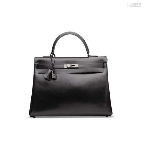 A LIMITED EDITION BLACK CALF BOX LEATHER RETOURNÉ SO BLACK K...