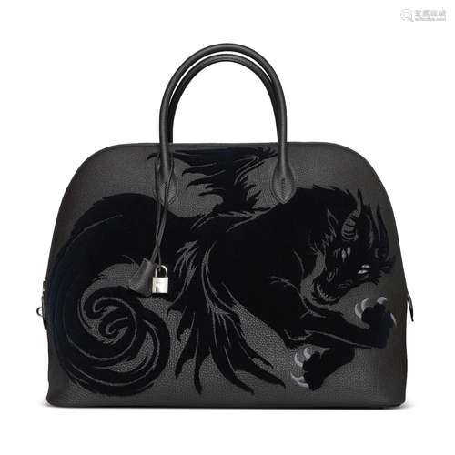 A LIMITED EDITION BLACK TOGO LEATHER CHIMERES DRAGON BOLIDE ...