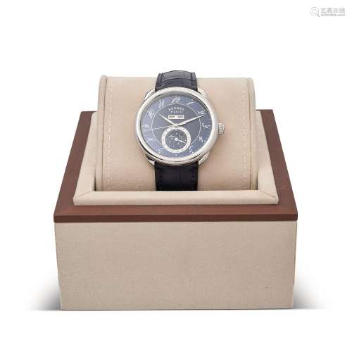 A STAINLESS STEEL ARCEAU GRANDE LUNE AUTOMATIC WATCH WITH BL...