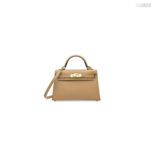 A CHAI EPSOM LEATHER MINI KELLY 20 II WITH GOLD HARDWAREHERM...