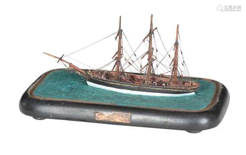 A LATE VICTORIAN DIORAMA OF A SHIP AT SEA