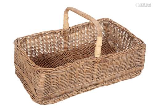 A LARGE WICKER BASKET