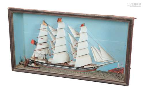 A VICTORIAN DIORAMA OF A SHIP