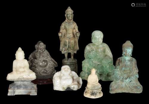 A CHINESE JADEITE CARVED BUDDHA