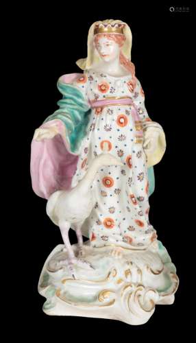 AN 18TH CENTURY DUESBURY & CO DERBY PORCELAIN FIGURE - J...