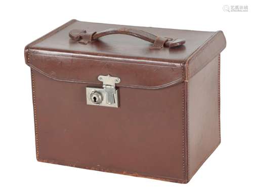 A LEATHER BOX CAMERA CASE