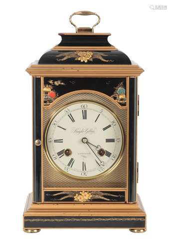 A CHINOISERIE MANTLE CLOCK BY KNIGHT & GIBBONS