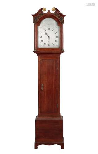 A GEORGE III OAK LONGCASE CLOCK