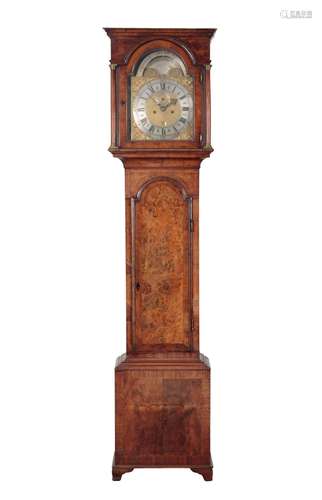 A GEORGE I WALNUT LONGCASE CLOCK