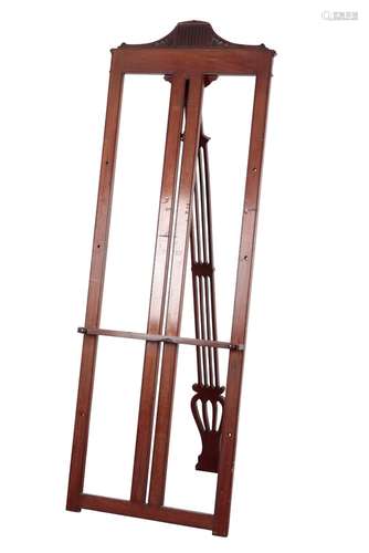 A MAHOGANY EASEL