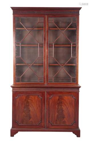 A GEORGE III MAHOGANY BOOKCASE