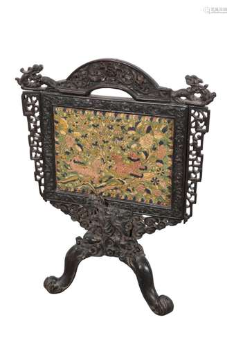 A CHINESE CLOISONNE SCREEN