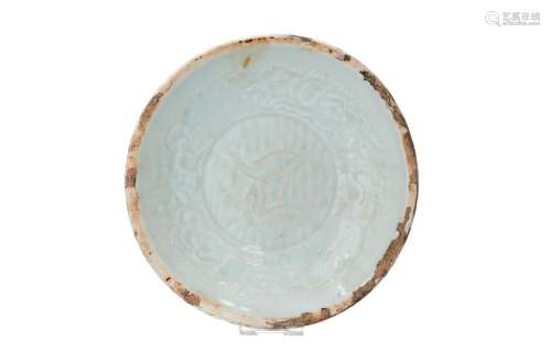 A yingqing glazed porcelain deep dish