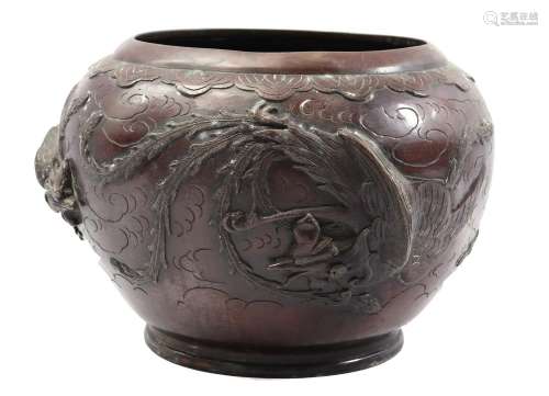 Bronze cachepot